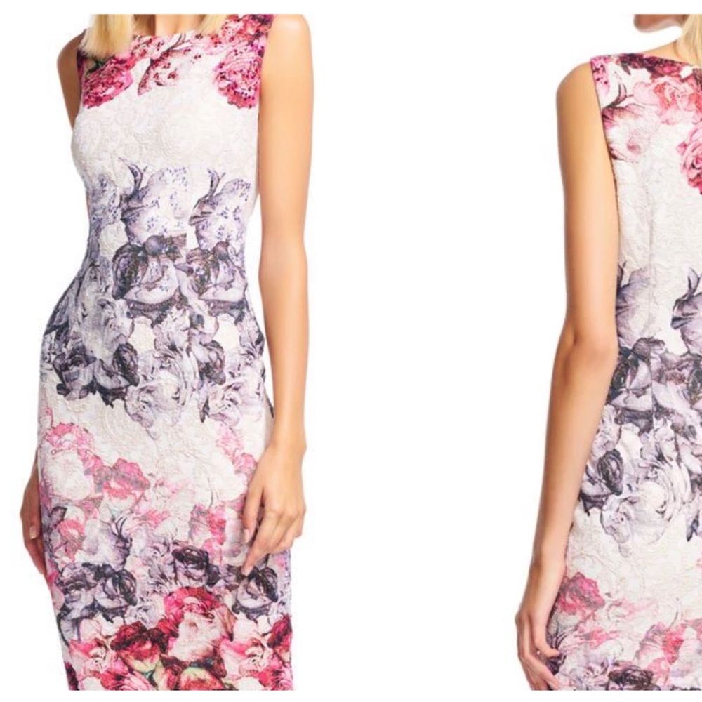 Adrianna Papell Sleeveless Floral Sheath Dress